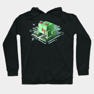 Isometric block frog Hoodie